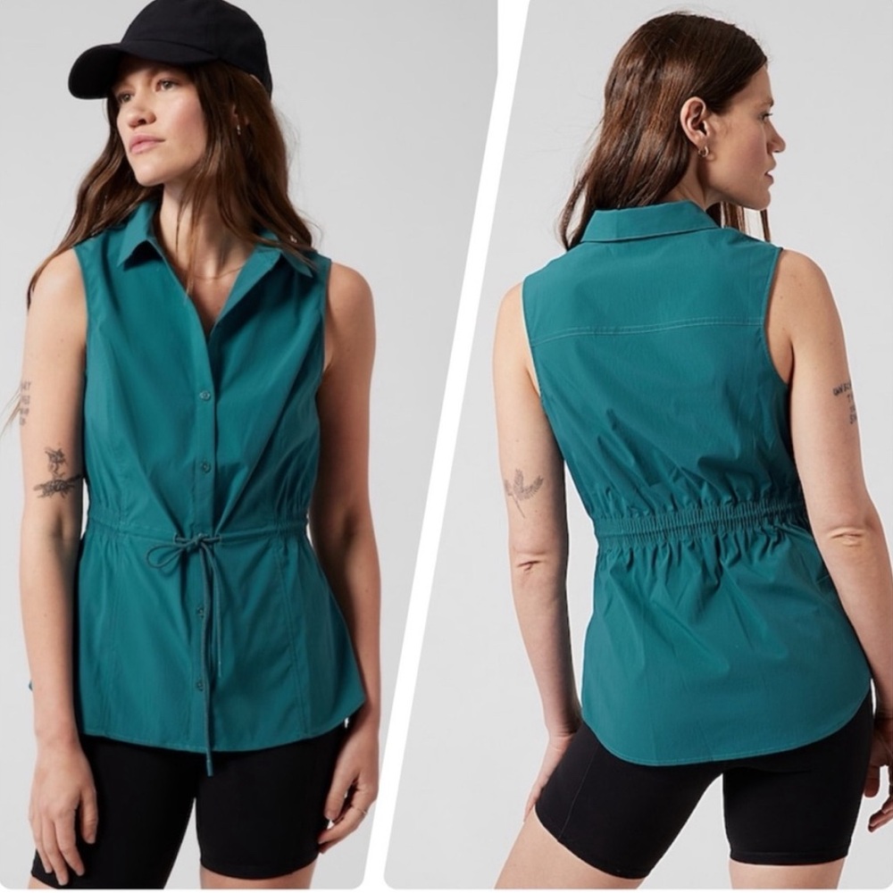 NWT Athleta 1X Levitate Poplin Tank